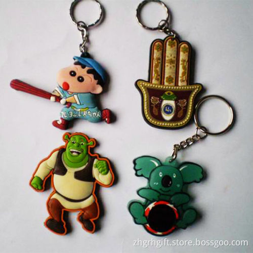 promotion cheap wholesale animal shaped rubber keychains